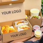 Eco-Friendly Customized Hamburger Box Biodegradable Paper Cardboard Fast Food