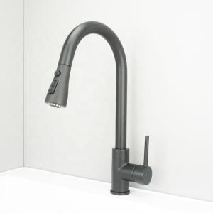 Quality Matte Black 35mm 500000 Cycles Pull Down Kitchen Faucet wholesale