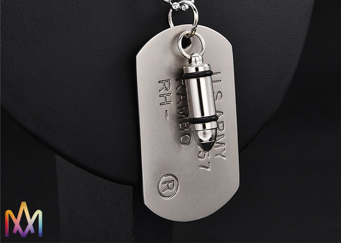 Cremation Urn Bullet Military Army Dog Tags Charms