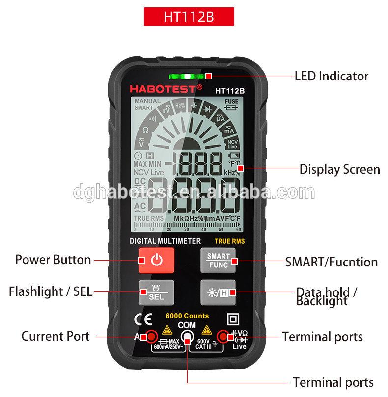 600uA Handheld Digital Multimeter