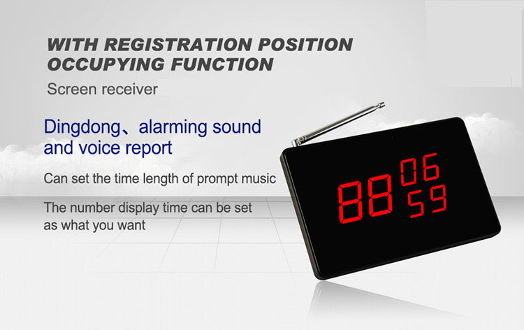 long range wireless service system receiver can display 3 groups of call number at the same time