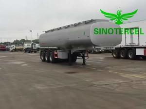 Quality 3 Axles Fuel Tank Semi Trailer 50cbm Oil Tanker Trailer Mn Steel wholesale
