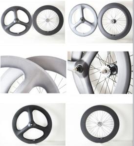 Quality china factory directly sell track bicycle fixed gear clincher wheelsets 3-spoke&amp;88mm wheel wholesale