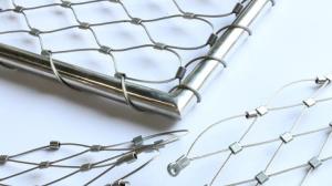Quality 304 / 316 Stainless Steel Rope Mesh Easy Installation For Staircase Protection wholesale