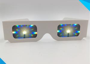 Quality Concert 3d Fireworks Glasses , Paper Diffraction Glasses 13500 Light Gratings wholesale