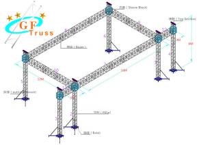 Quality 390*390mm 6061 Aluminum Spigot Truss For Show Concert wholesale