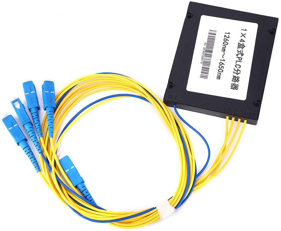 4 Way SC UPC Plc Optical Fiber Optic Couplers And Splitters 1x4