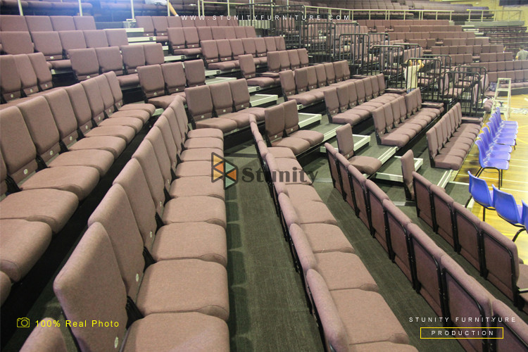TUV Standard Damp Proof Indoor Retractable Bleacher Seating