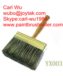 Natural pure bristle Chinese bristle synthetic mix shed fence paint brush wood handle plastic handle 4 inch WB-005