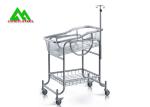 Stainless Steel Infant Hospital Bed , Ward Room Hospital Nursery Cribs Trolley