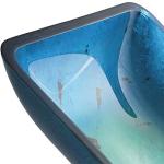 Irruption Light Blue Vintage Undermount Trough Bathroom Sink Glass Vessel With