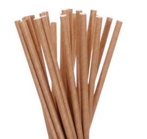 Quality Washable Reusable Kraft Paper Straws Smooth Cutting Thick Paper Straws wholesale
