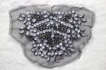Fashion beaded trim beaded patch embroidery lace with beads