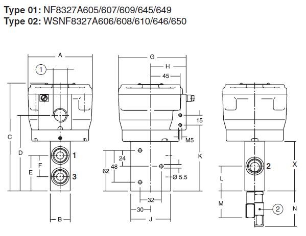 3/2 Inch Pneumatic Solenoid Valves WSNF8327 Flameproof Pneumatic Operated Valves
