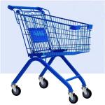 Heavy Duty Supermarket Accessories Metal Pink Shopping Trolley Cart Collapsible