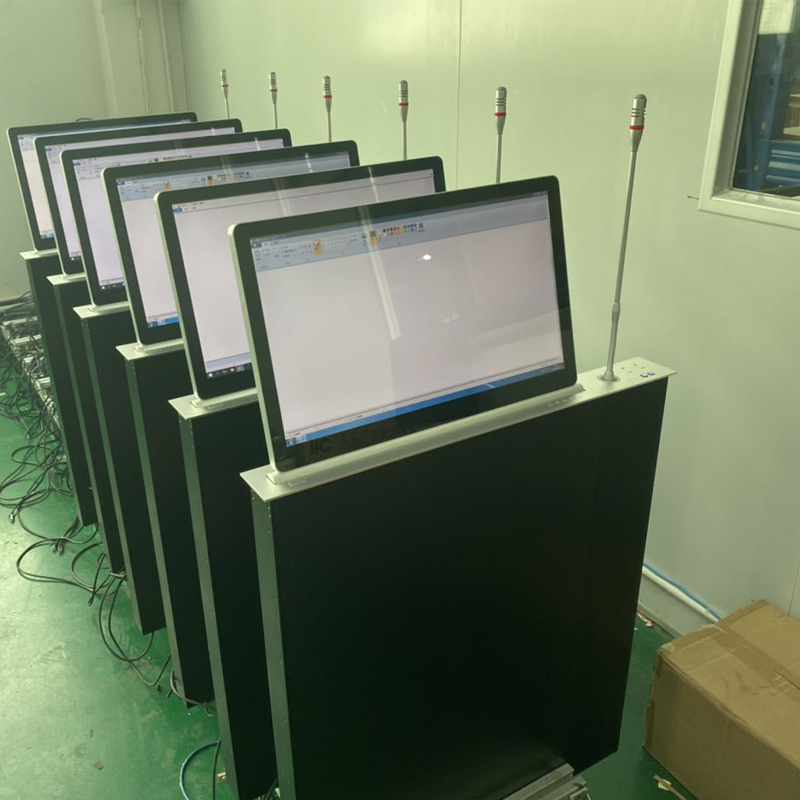 Meeting Room Motorized Computer Monitor Lift Vertical Hidden LCD Customized