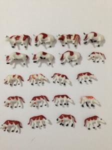 Quality ABS plastic animals cows,horse and sheep Architectural model Animals for farm working wholesale