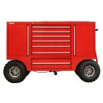 Stainless Steel Handles Red 7 Drawer Movable Metal Tool Cabinet for Workshop