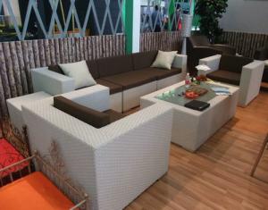 Quality Outdoor Rattan Sofa For Pool , Modern Garden Table And Chairs wholesale