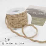Christmas Brown Burlap Ribbon 5mm-45mm Wired Burlap Ribbon