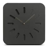 Black Grey Square Wooden Wall Clock For Living Room Or Office
