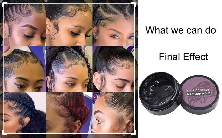 Private Label Edge Control Gel for Natural Hair Strong Hold Fair Trade Ingredients