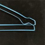 Notched Painting Wire Clothes Hangers , Portable Coat Hanger For Laundry Factory