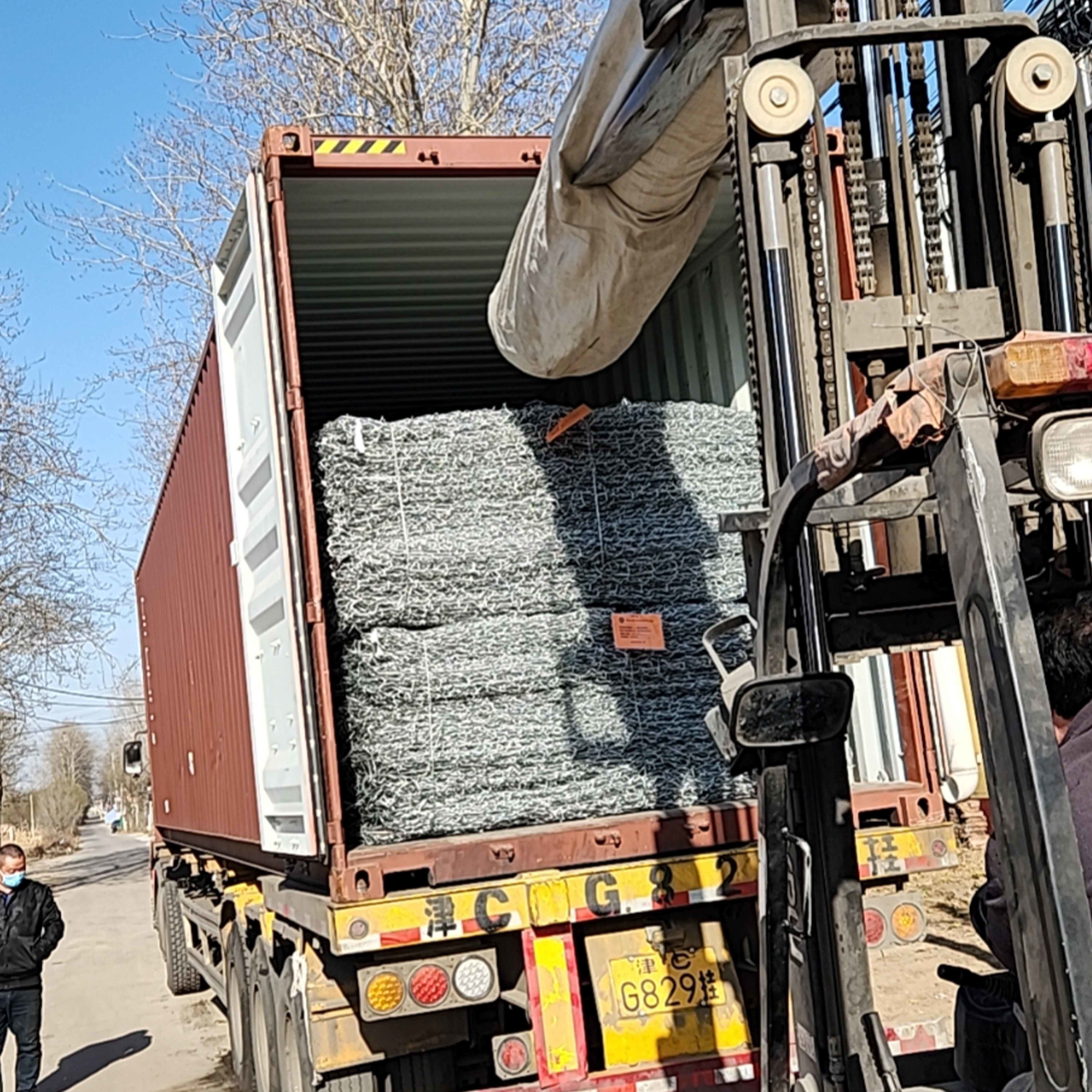 2*1*1M Hot Dip Galvanized Woven Wire Mesh Gabion Stone Cage Manufacturer
