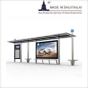 Quality Public Rectangle 50HZ 60degrees Modern Bus Shelter wholesale