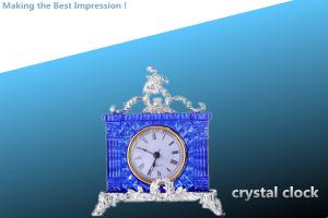 Quality crystal clock /glass clock/clock wholesale