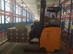 Double Scissors Narrow Aisle Reach Forklift , 1 Ton Electric Forklift 24V 560AH