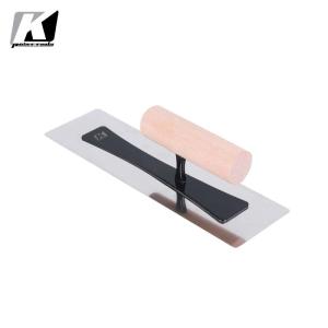 Quality Silver Polished Plaster Stainless Steel Trowel With Wooden Handle wholesale