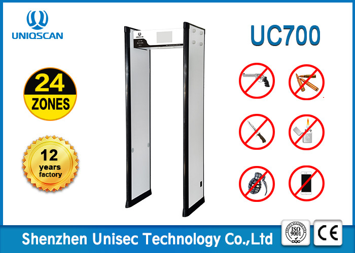 24 Zones Walk Through Metal Detector For Night Club / Metro 2 Years Warranty