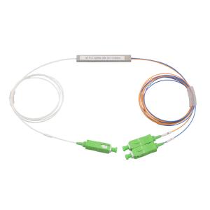 Quality Steel Tube Gpon Fiber Optic Splitter 1x2 1650nm Sc Connector wholesale