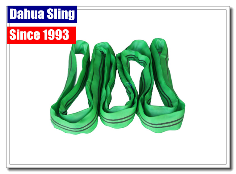 4' Length Green Lifting Straps , Lightweight Choker Lifting Slings For Heavy Goods