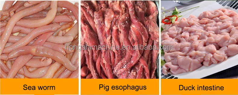 Stainless Steel Duck Intestine Cutting Washing Machine/Poultry Pork Small Intestine Chicken Cutter Machine