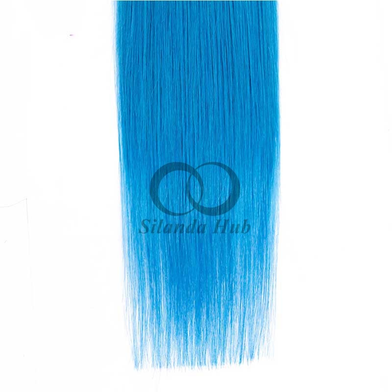 #T1B/Blue Straight Remy Human Hair Bundles Sew In Weave Bundles Brazilian Bundle Deals