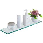 Stainless Steel Material Modern Design Style Bathroom Corner Glass Shelf for