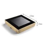 Classical Square Bronze Color Plating Metal Pocket Ashtray lightweight