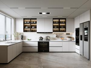 Quality China Custom Shaker Kitchen Cabinets Plywood MDF Melamine Matte Lacquer Pvc wholesale