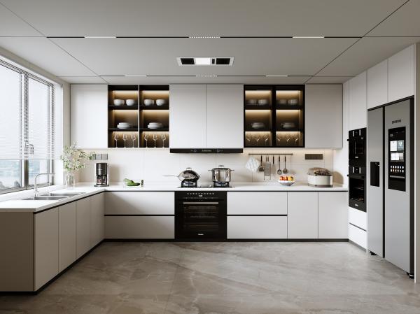 China Custom Shaker Kitchen Cabinets Plywood MDF Melamine Matte Lacquer Pvc