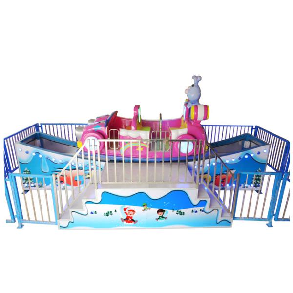 Pink color good fiberglass quality flying sleigh car for indoor and outdoor