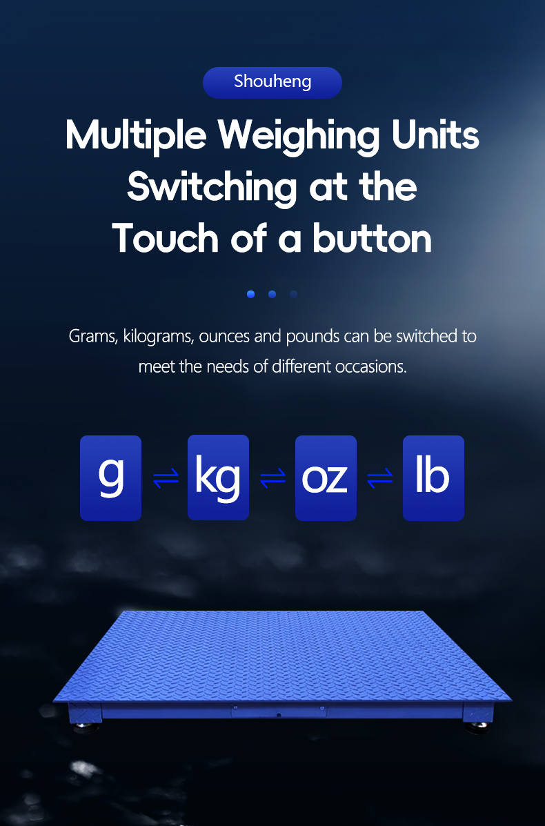 Industrial Weighing Floor Scale 600*800mm Carbon Steel with Bracket and 500KG Capacity