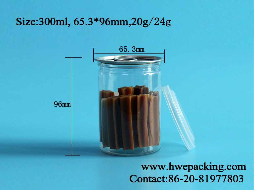 Airtight 211# 300ml Plastic PET Cans Diameter 65.3mm