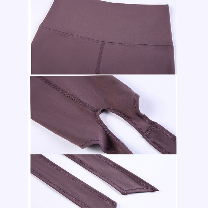 Strap Leg Women's Stretch Yoga Pants Stretchable Tummy Control Workout Capris