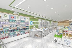 Quality 02-DYJYS011, Elegant and Simple Style Pharmacy Shop in Gansu featuring 62 Main Fixtures within 119 Sqm and Approx. $15,385 Budget wholesale