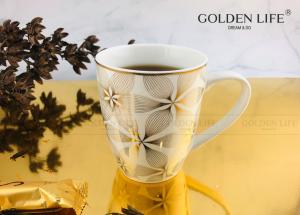 Quality 350CC Mug With Real Gold New Bone China Ceramic Gift Set For Tea wholesale