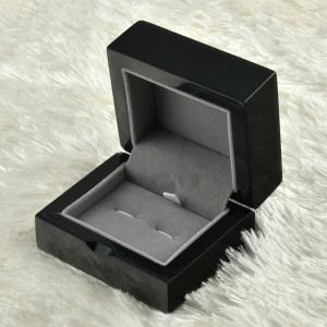 Quality Custom Deluxe MDF Jewelry Wooden Box Glossy Black For Cufflinks Storaging wholesale