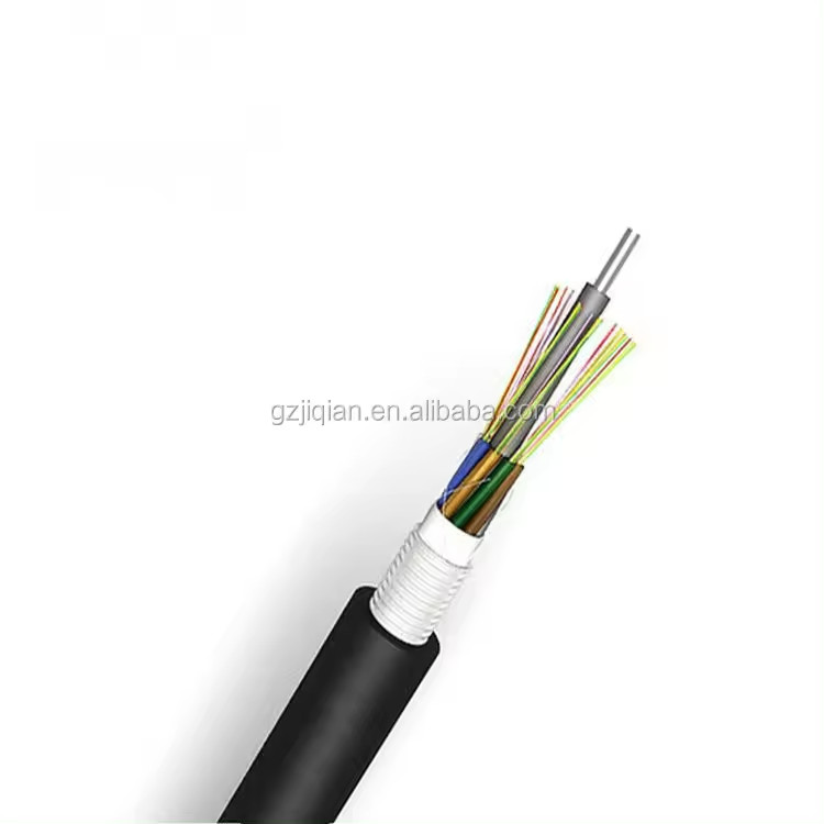 48 Cores GYTZA / GYTZS Outdoor Armored Flame retardant cables Stranded Loose Tube LSZH Jacket Fiber Optic Cable
