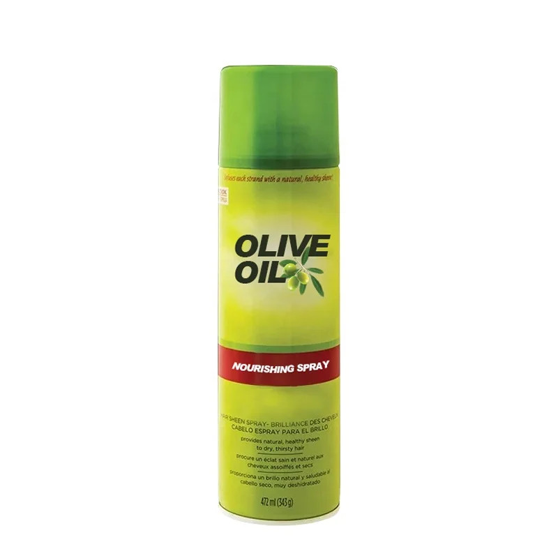 Olive Oil Hair Spray Fiber Holding Heat Protectant Spray For Hair Organic Olive Hair Oil Nourishing Sheen Spray